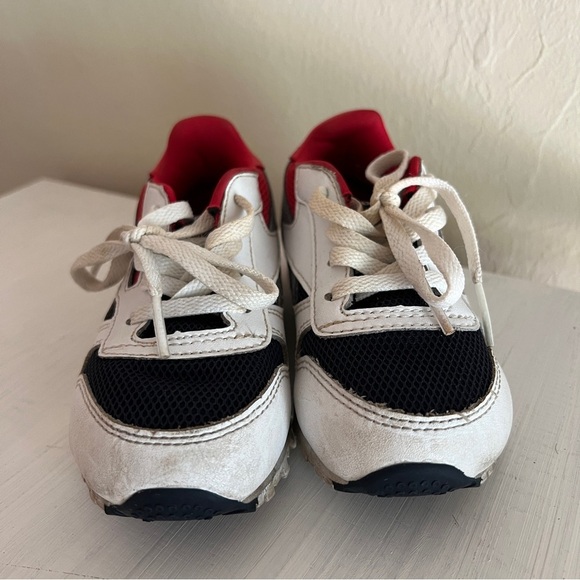 Reebok Sneakers Infant Baby Size 8 Red Navy White Colorblock Leather Tennis Shoe - Picture 2 of 9